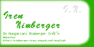 iren nimberger business card